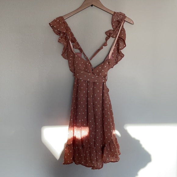 SOLD Saints & Secrets Polka Dot Rose Dress - Picture 4 of 4